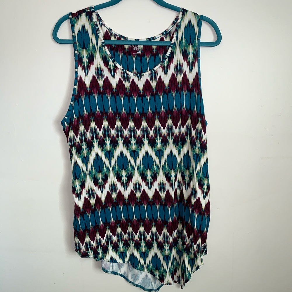 Ruff Hewn Grey XL Asymmetrical Sleeveless Top